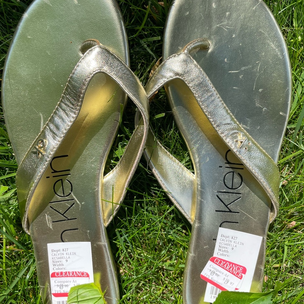 Calvin  Klein sandals, gold color…